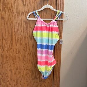 Colorful Striped Kids Swimsuit